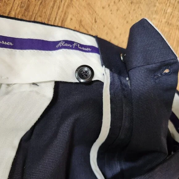 Alan Flusser Men's Pleated Front Pants 38Wx34L - Picture 10 of 10